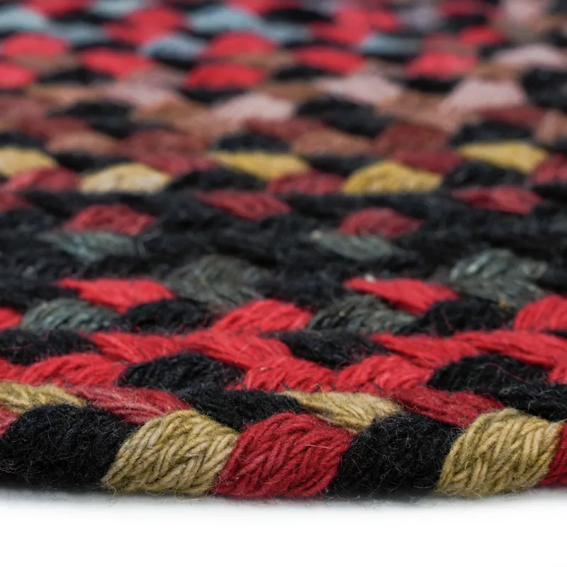 Plymouth Black Oval Rug - 1\'8\" x 2\'6\"