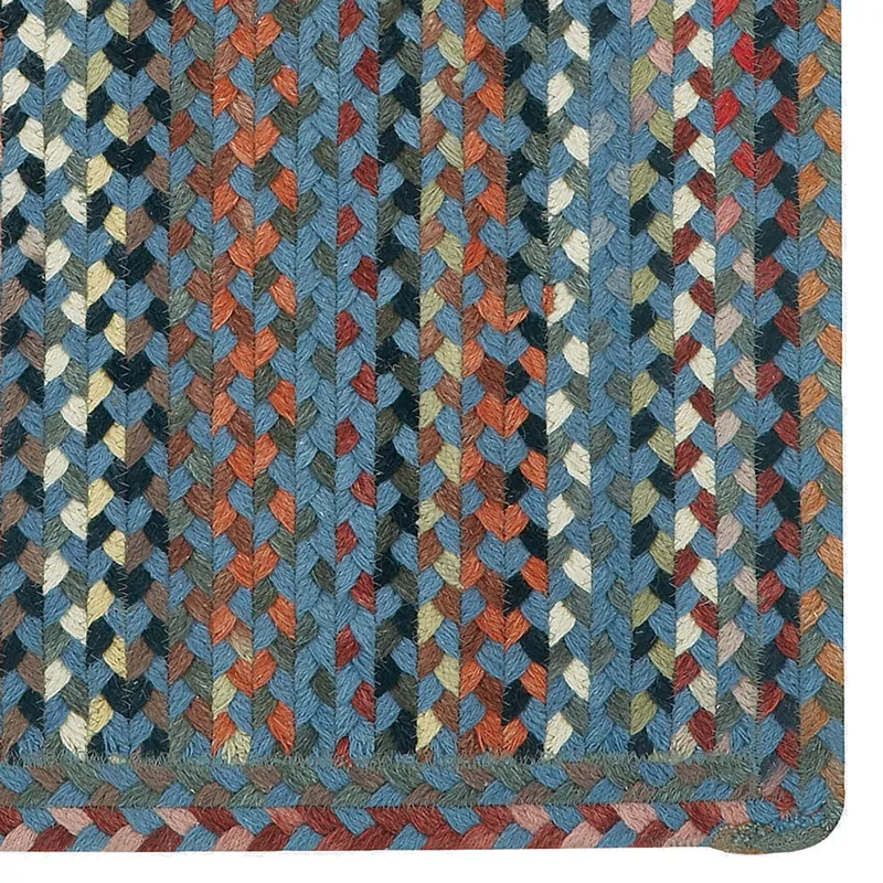 Plymouth Colony Blue Runner Rug - 2\' x 8\'