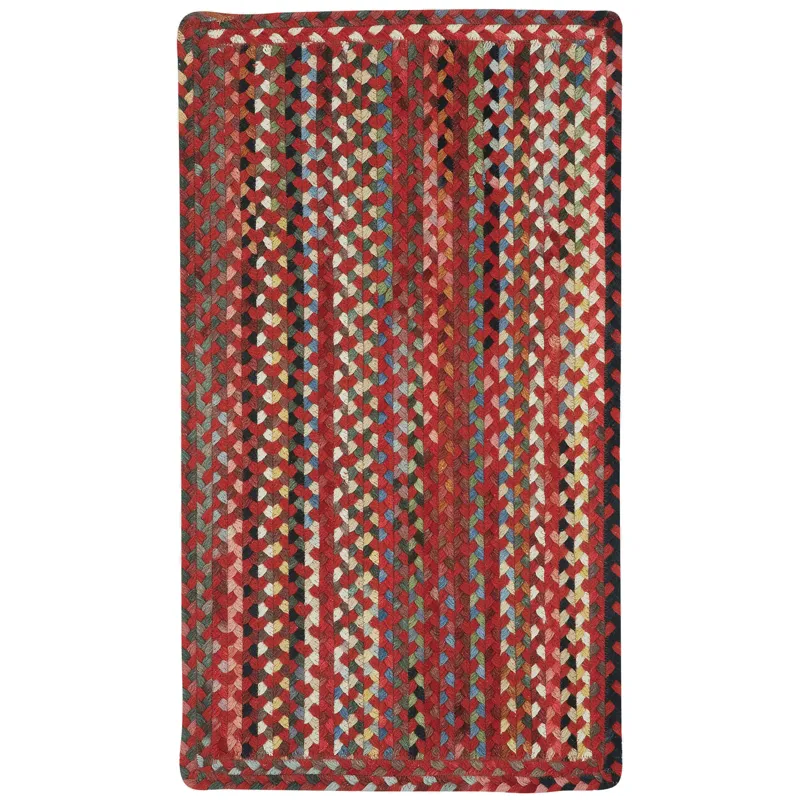 Plymouth Country Red Vertical Stripe Rectangle Rug - 1\'8\" x 2\'6\"