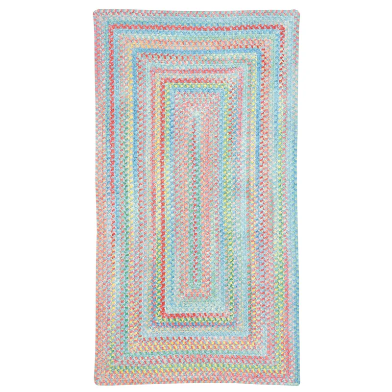 Cutting Garden Blue Bell Concentric Rectangle Rug - 3\' x 3\'