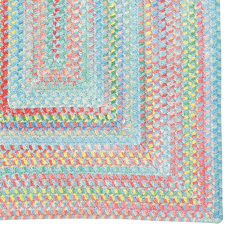 Cutting Garden Blue Bell Concentric Rectangle Rug - 3\' x 3\'