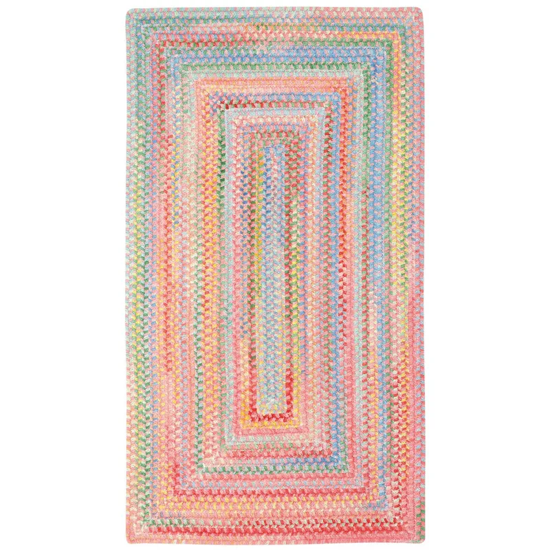 Cutting Garden Tea Rose Concentric Rectangle Rug - 8\'6\" x 8\'6\"