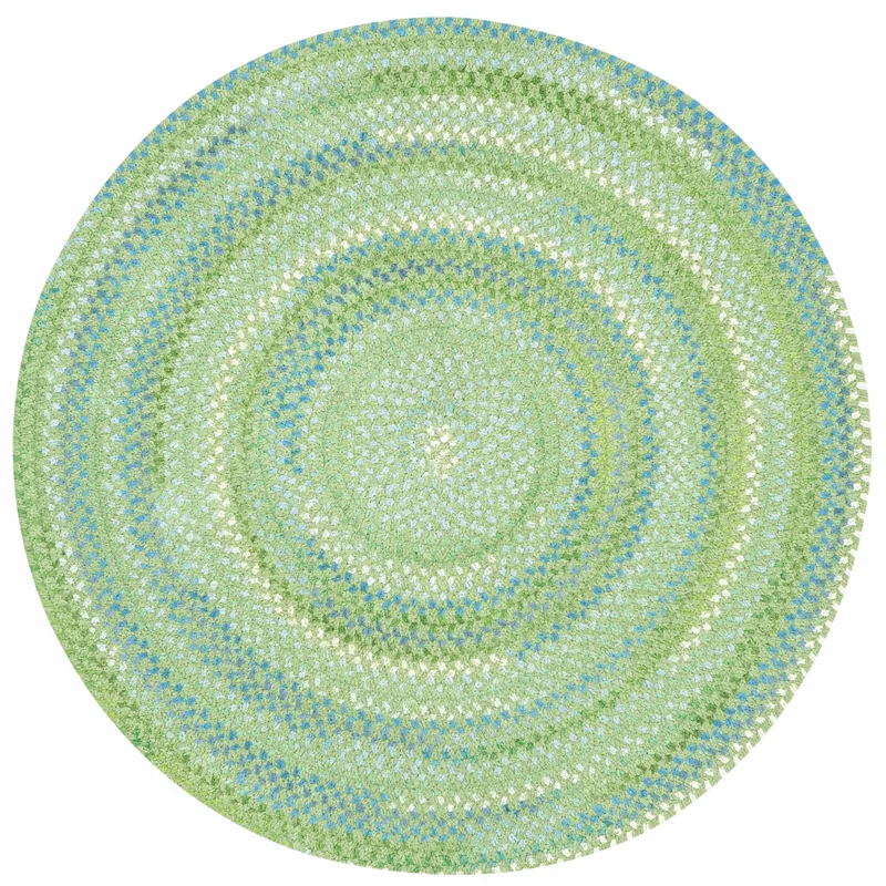 Sailor Boy Sea Monster Green Round Rug - 9\'6\" x 9\'6\"