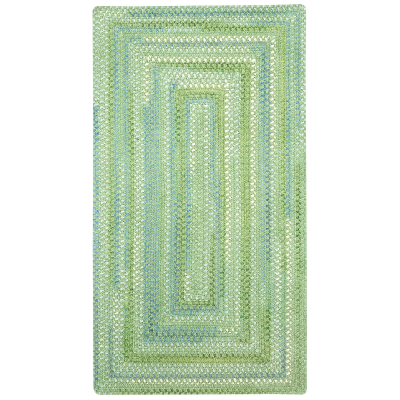 Sailor Boy Sea Monster Green Concentric Rectangle Rug - 11\'4\" x 14\'4\"