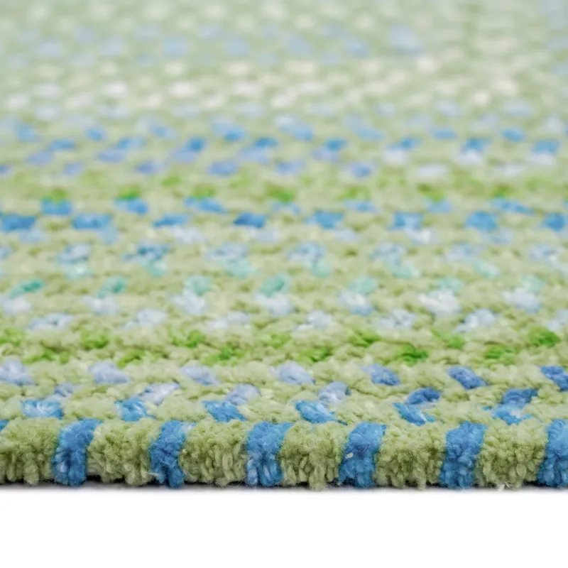 Sailor Boy Sea Monster Green Concentric Rectangle Rug - 11\'4\" x 14\'4\"