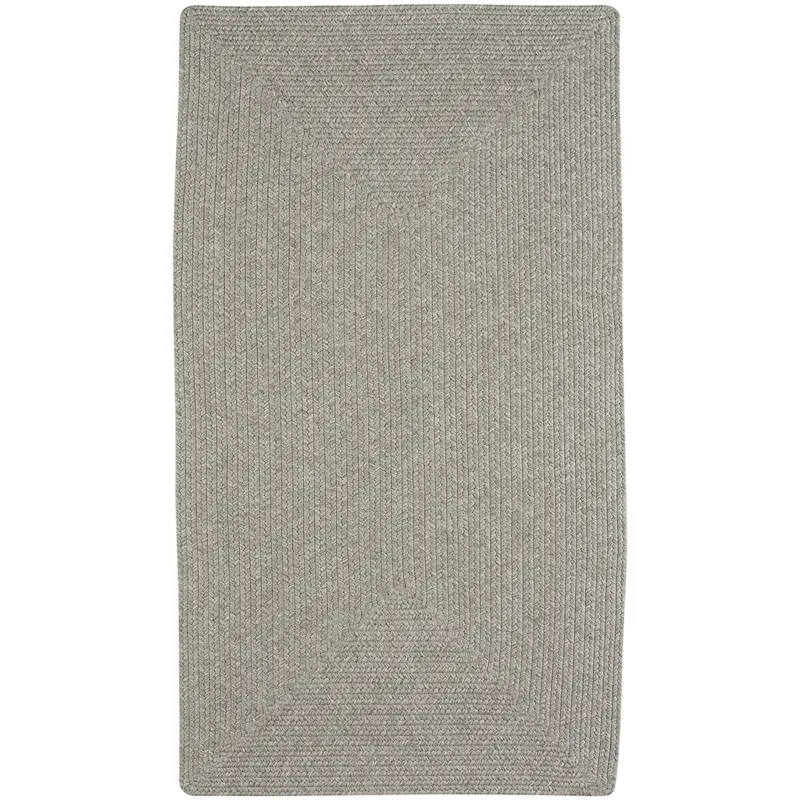 Simplicity Earth Concentric Rectangle Rug - 2\'3\" x 9\'3\"