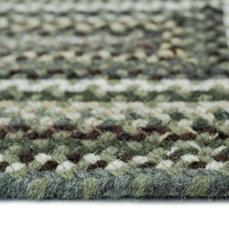 Bear Creek Olive Branch Concentric Rectangle Rug - 2\' x 8\'