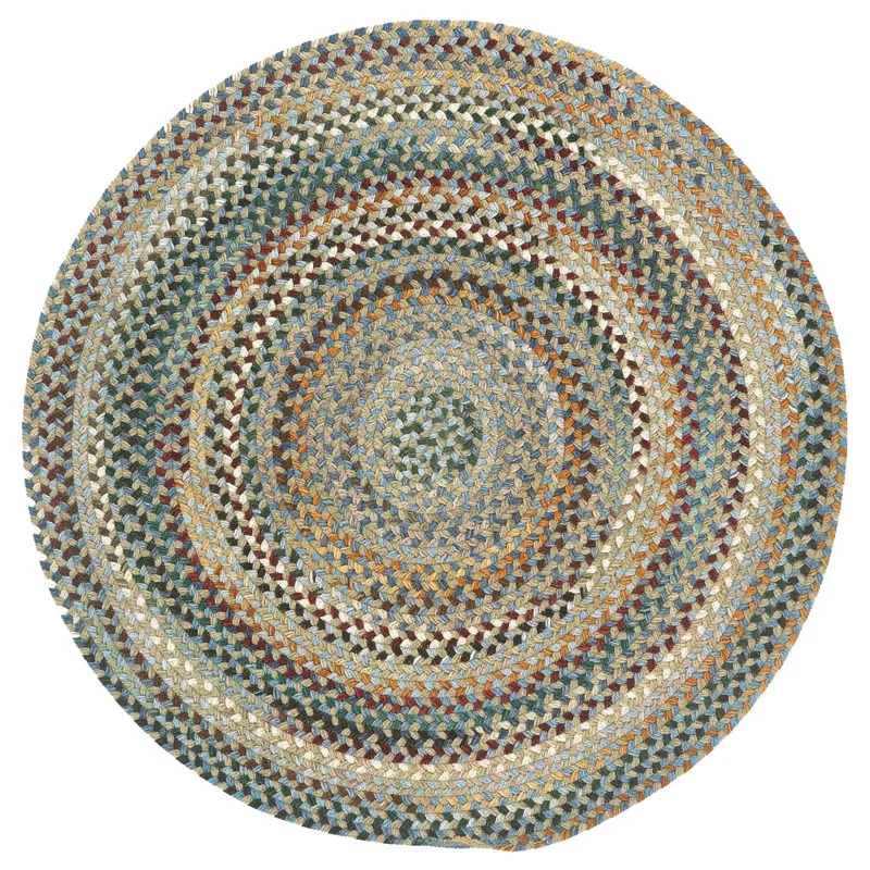 Bear Creek Misty Blue Round Rug - 1\'3\" x 1\'3\"