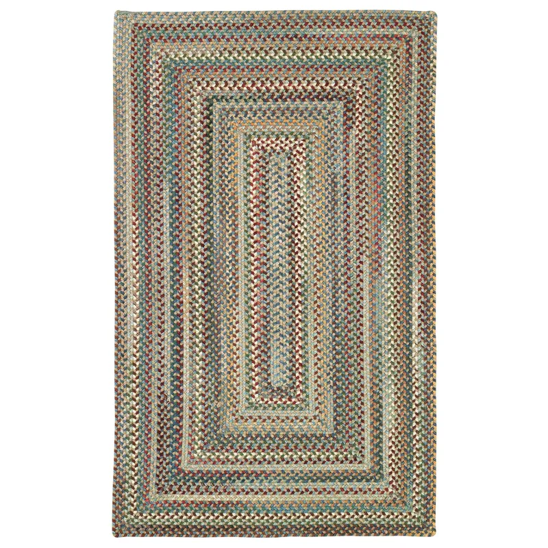 Bear Creek Misty Blue Concentric Rectangle Rug - 1\'8\" x 2\'6\"