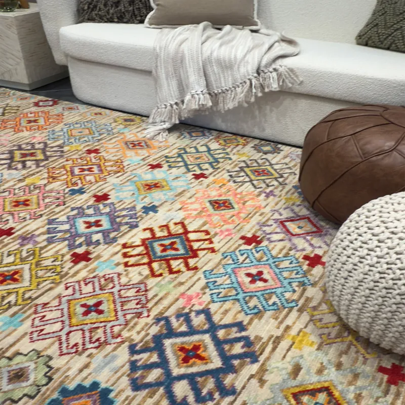 Bazaar Spice Multi Rectangle Rug - 9\' x 12\'