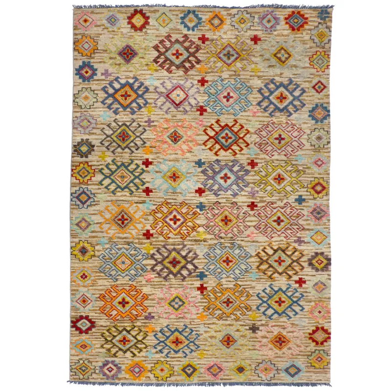 Bazaar Spice Multi Rectangle Rug - 9\' x 12\'