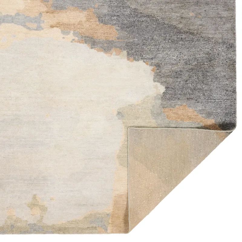 Aquarelles Noir Rectangle Rug - 5\' x 8\'