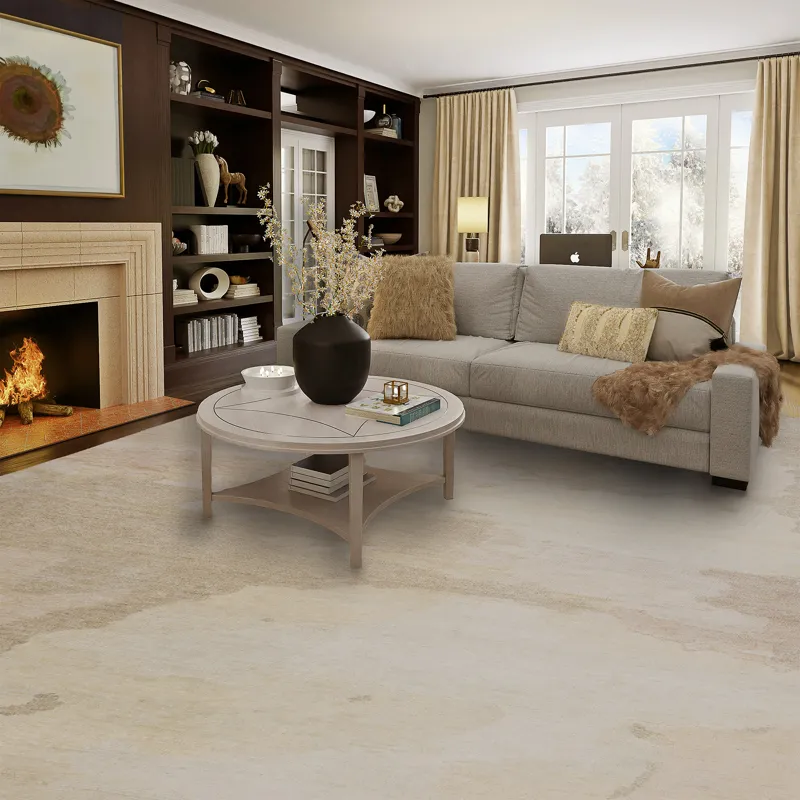 Aquarelles Blanc Rectangle Rug - 7\'6\" x 9\'6\"