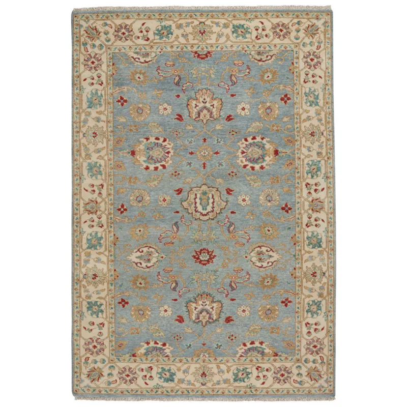 Ashia Azure Ivory Rectangle Rug - 8\' x 10\'