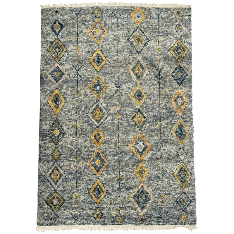 Casablanca Indigo Multi Rectangle Rug - 7\'9\" x 9\'9\"