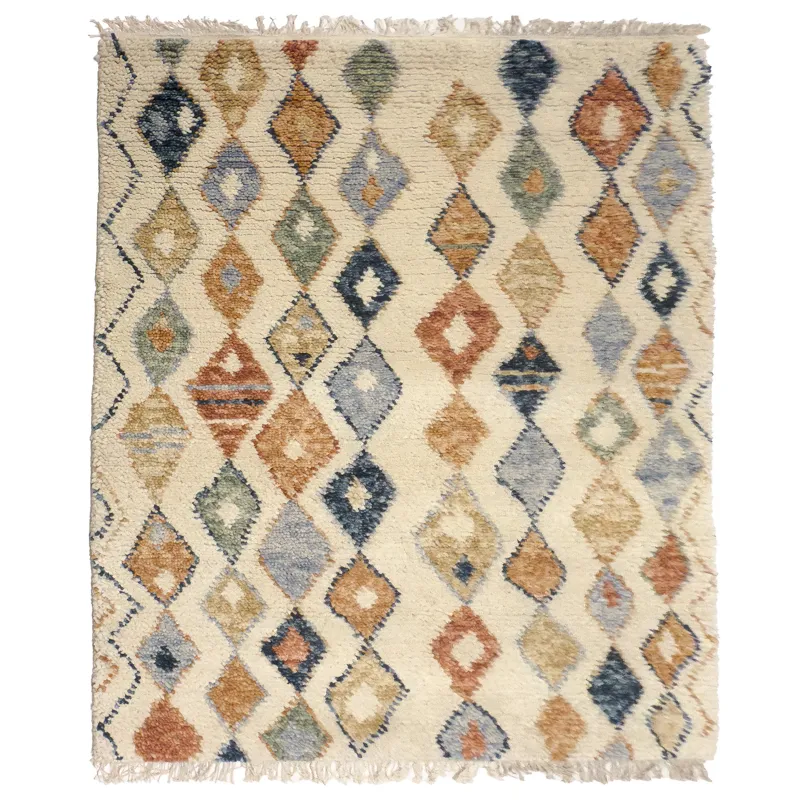 Casablanca Ivory Multi Rectangle Rug - 9\' x 12\'