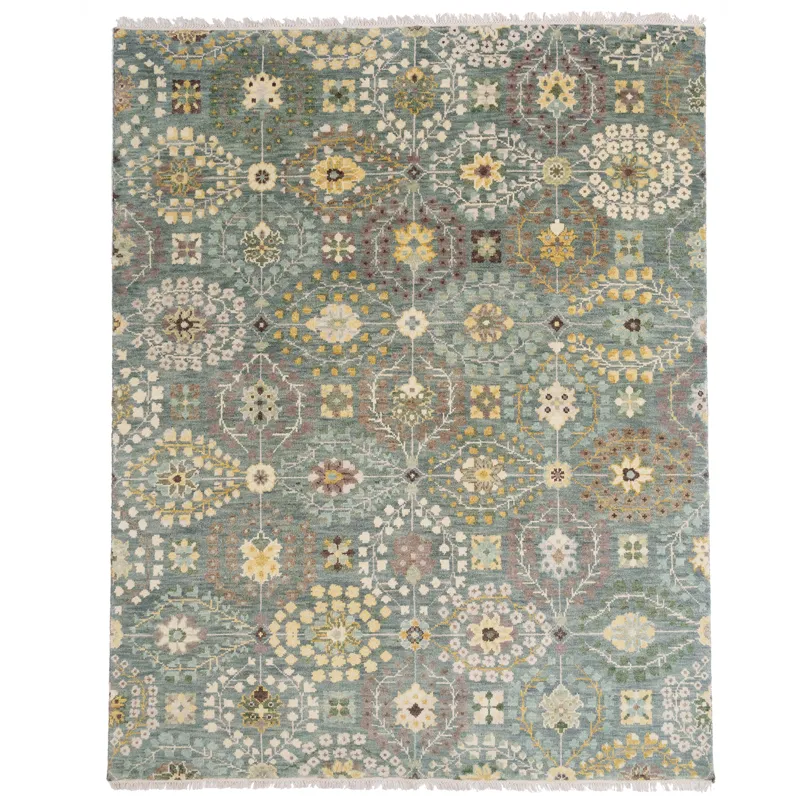 Kerrington-Eisley Robin\'s Egg Rectangle Rug - 9\'6\" x 13\'6\"