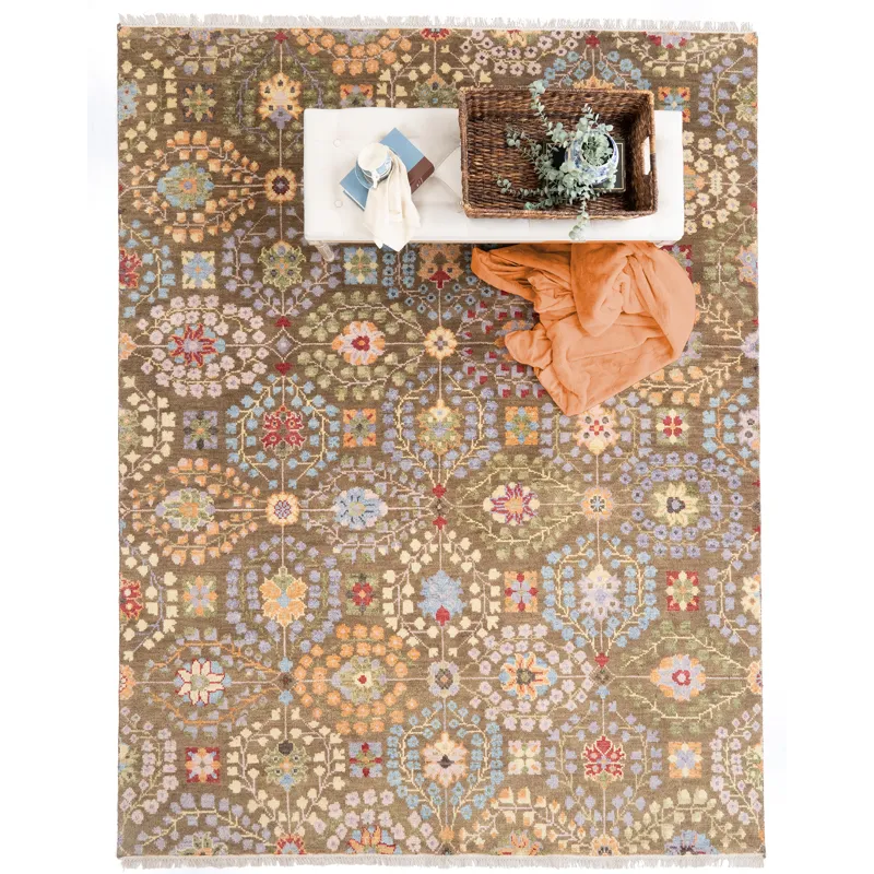 Kerrington-Eisley Olive Multi Rectangle Rug - 8\'6\" x 11\'6\"