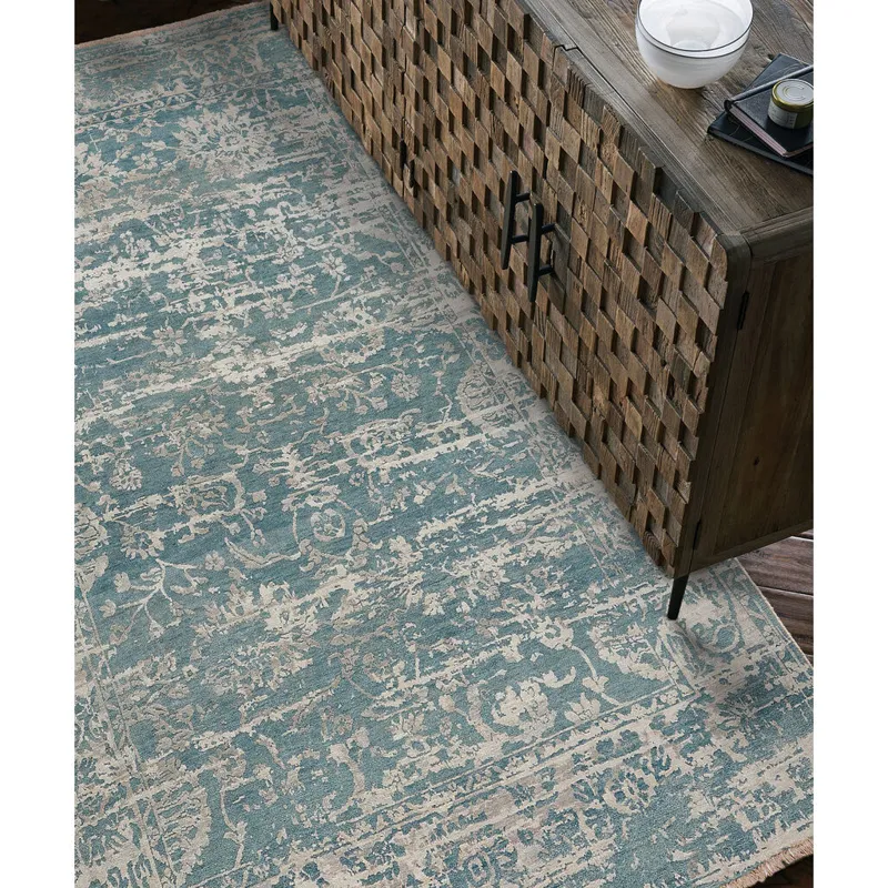Makrana Mineral Blue Rectangle Rug - 8\' x 10\'