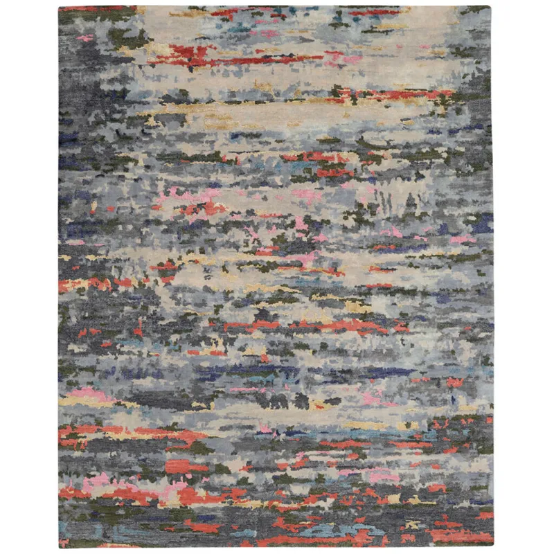 Tasanee Charcoal Multi Rectangle Rug - 9\' x 12\'
