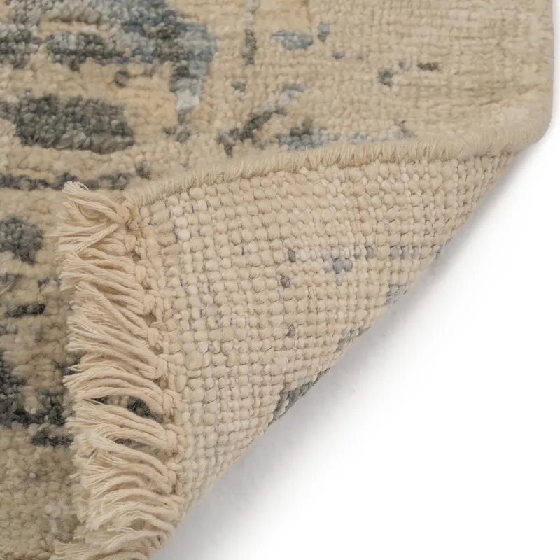 Carrara Beige Blue Rectangle Rug - 8\' x 11\'