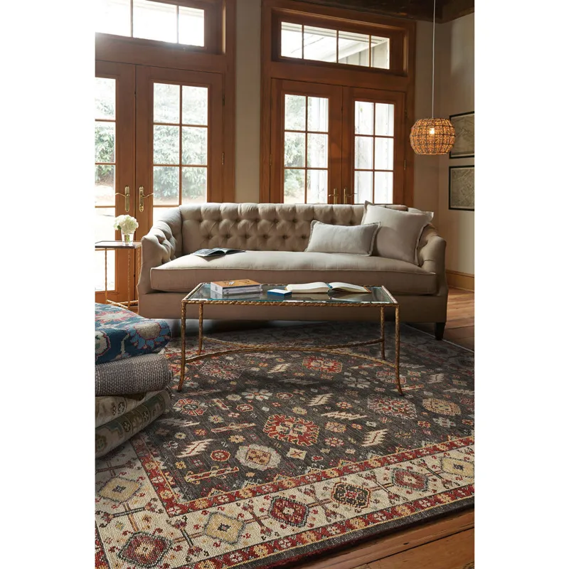 Charise-Mahal Dark Chocolate Rectangle Rug - 3\' x 5\'
