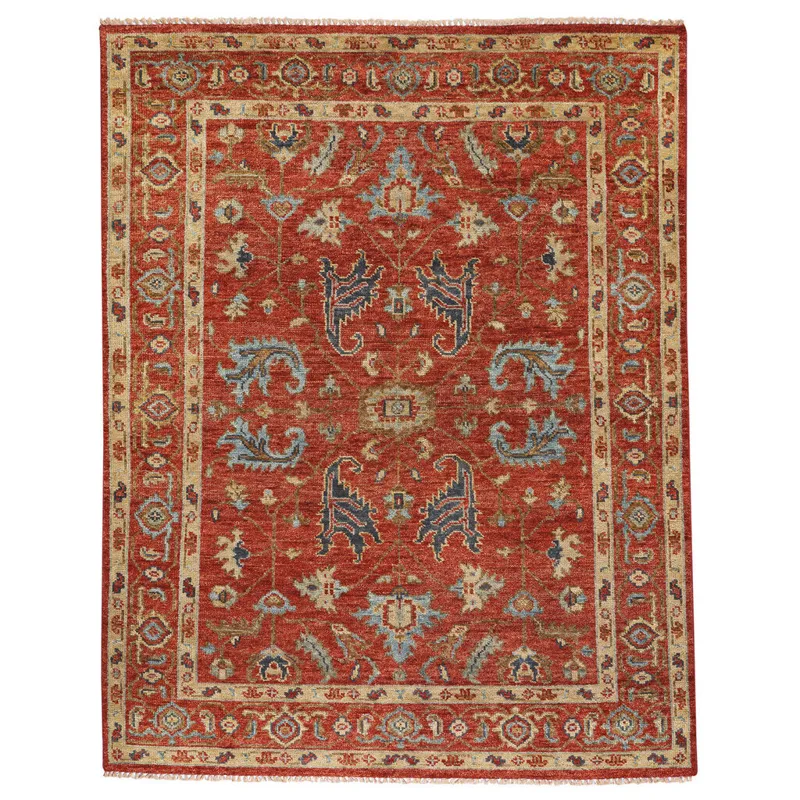 Charise-Ushak Scarlet Rectangle Rug - 3\' x 5\'