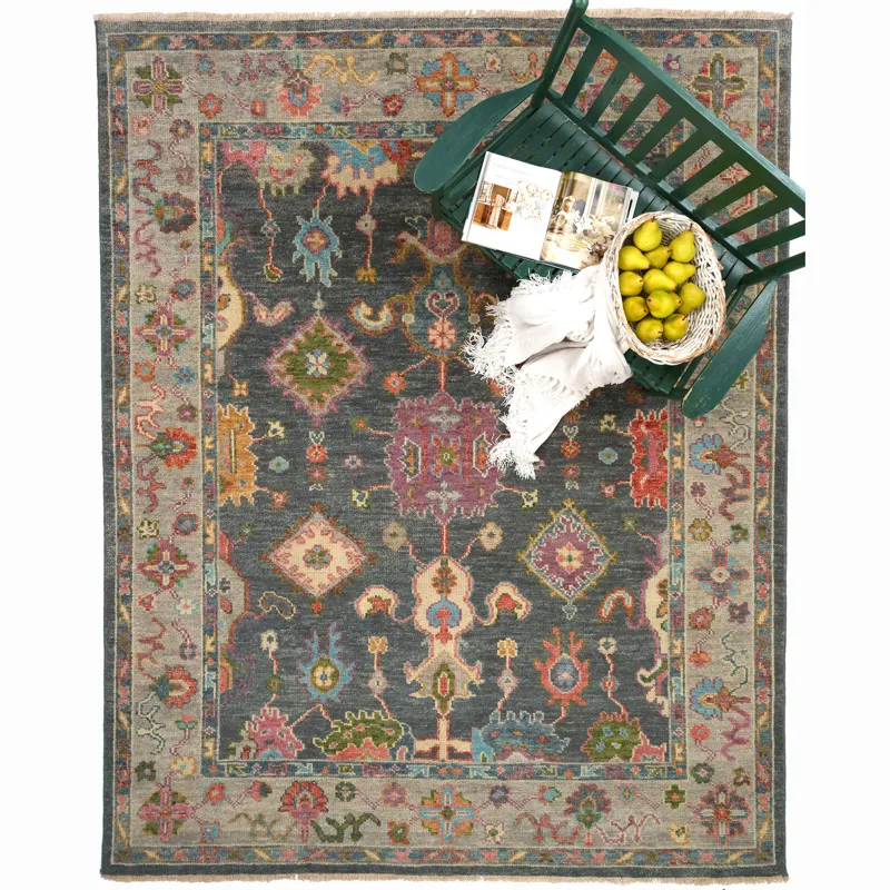 Verve Dark Gray Multi Rectangle Rug - 2\'6\" x 9\'6\"