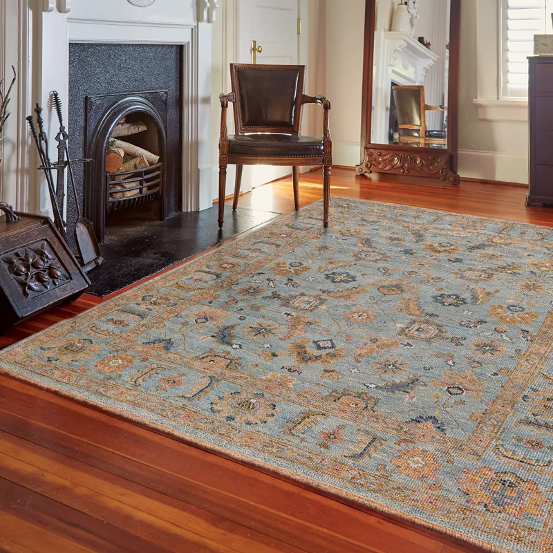 Braymore-Wilona Ice Blue Rectangle Rug - 9\' x 12\'