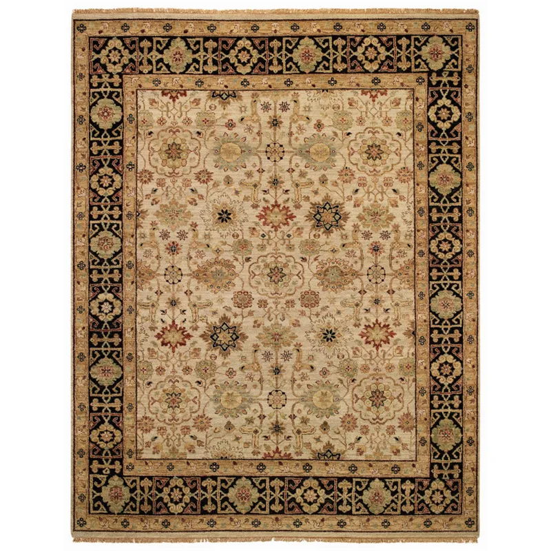 Biltmore Classics-Kuba Beige Black Rectangle Rug - 2\' x 3\'