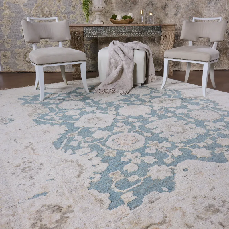 Winthrope Azure Rectangle Rug - 9\' x 12\'
