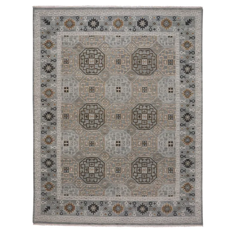 Siam-Tile Lt. Grey Rectangle Rug - 7\'6\" x 9\'6\"