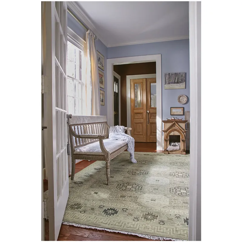 Siam-Tile Lt. Grey Rectangle Rug - 7\'6\" x 9\'6\"