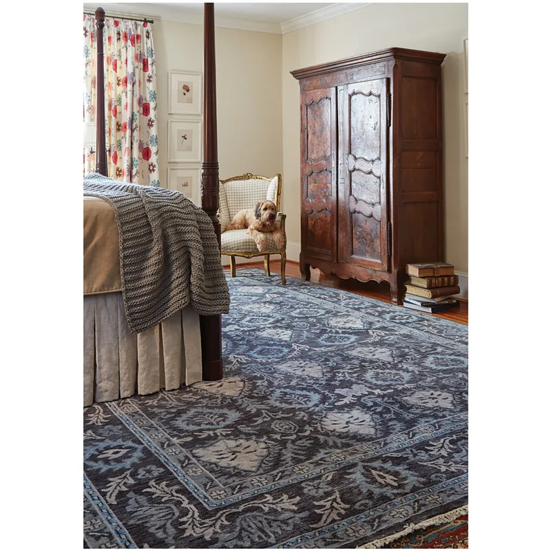 Park Lane Vintage Black Rectangle Rug - 5\'6\" x 8\'6\"