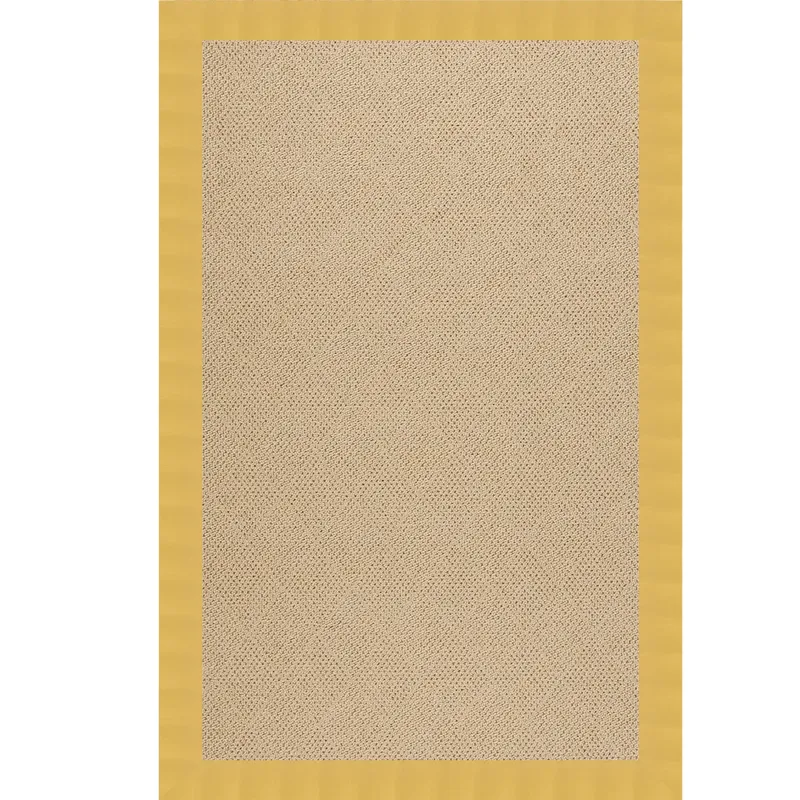 Creative Concepts-Cane Wicker Canvas Canary Rectangle Rug - 10\' x 14\'