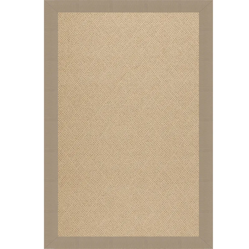 Creative Concepts-Cane Wicker Canvas Linen Rectangle Rug - 10\' x 14\'