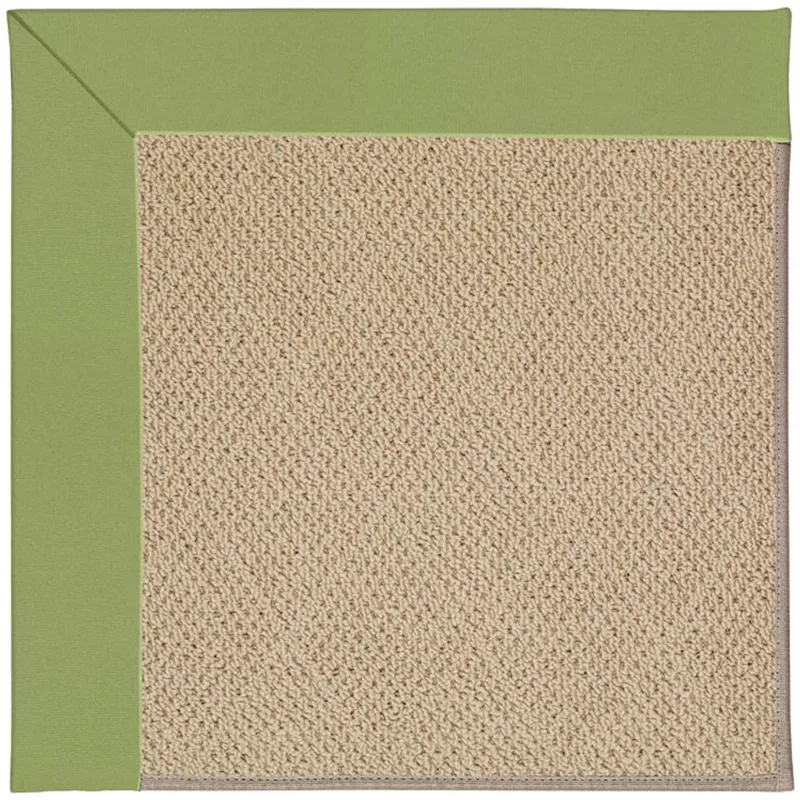 Creative Concepts-Cane Wicker Canvas Citron Octagon Rug - 4\' x 4\'