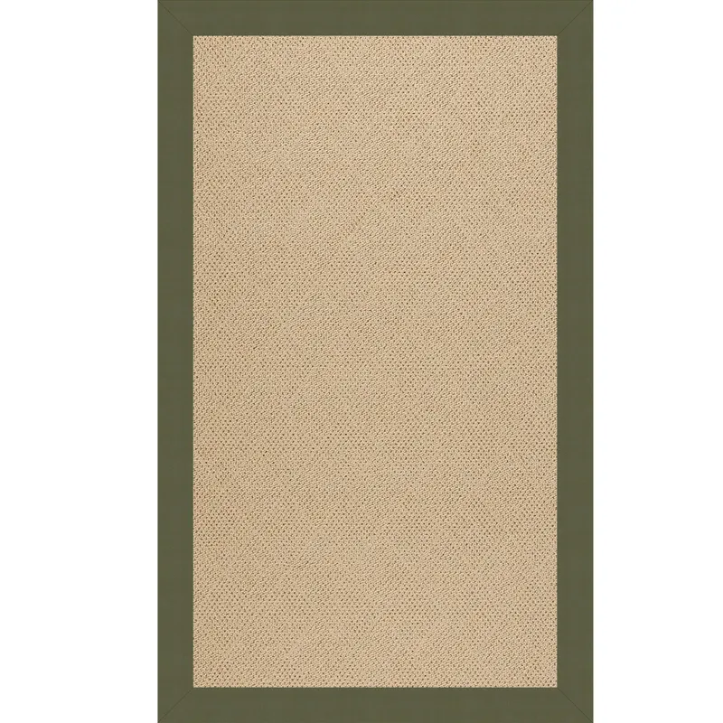 Creative Concepts-Cane Wicker Classic Sage Rectangle Rug - 6\' x 6\'