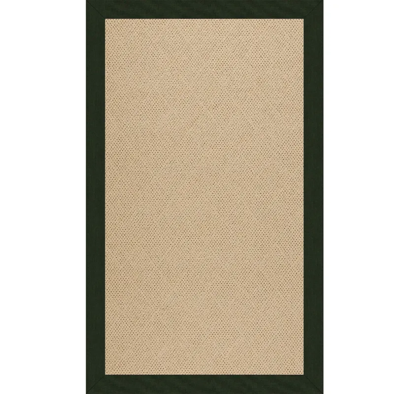 Creative Concepts-Cane Wicker Canvas Fern Rectangle Rug - 7\' x 9\'