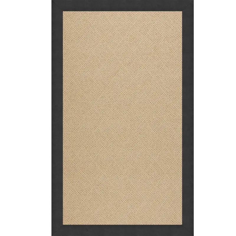 Creative Concepts-Cane Wicker Classic Black Rectangle Rug - 10\' x 14\'
