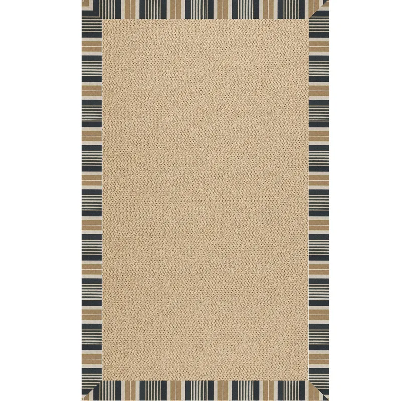 Creative Concepts-Cane Wicker Long Hill Ebony Rectangle Rug - 7\'9\" x 10\'9\"