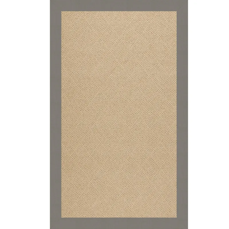 Creative Concepts-Cane Wicker Canvas Charcoal Rectangle Rug - 10\' x 10\'