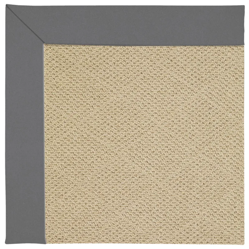 Creative Concepts-Cane Wicker Canvas Charcoal Rectangle Rug - 10\' x 10\'