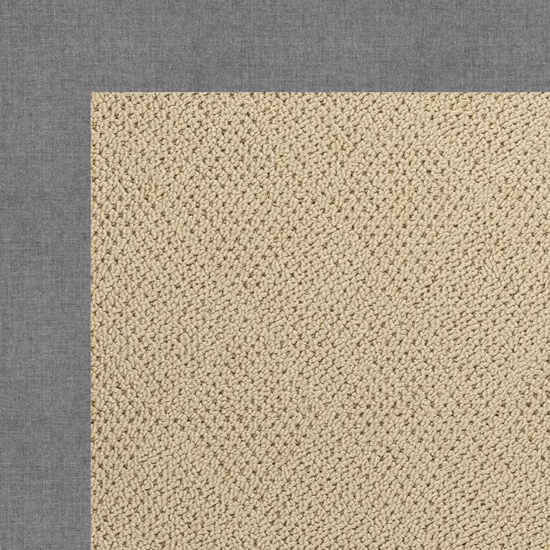 Creative Concepts-Cane Wicker Canvas Slate Runner Rug - 2\'6\" x 12\'6\"