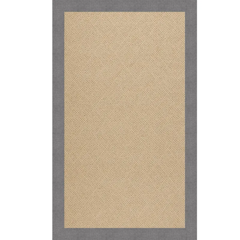 Creative Concepts-Cane Wicker Canvas Slate Rectangle Rug - 8\' x 8\'