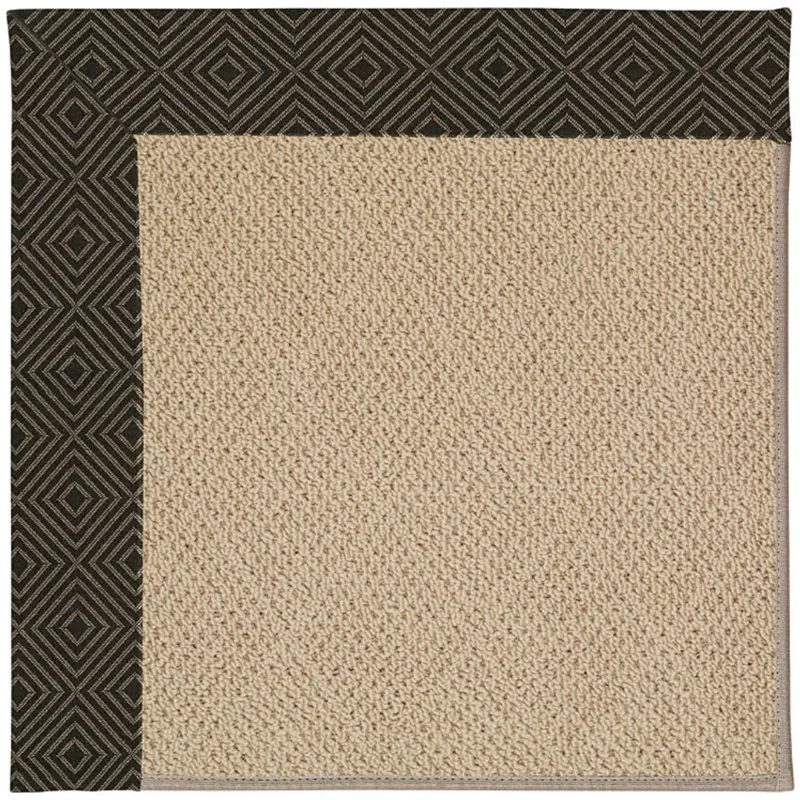 Creative Concepts-Cane Wicker Fortune Lava Rectangle Rug - 4\' x 4\'
