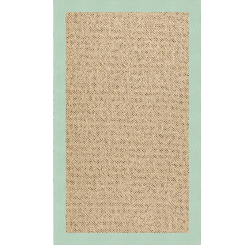 Creative Concepts-Cane Wicker Canvas Spa Blue Rectangle Rug - 10\' x 14\'