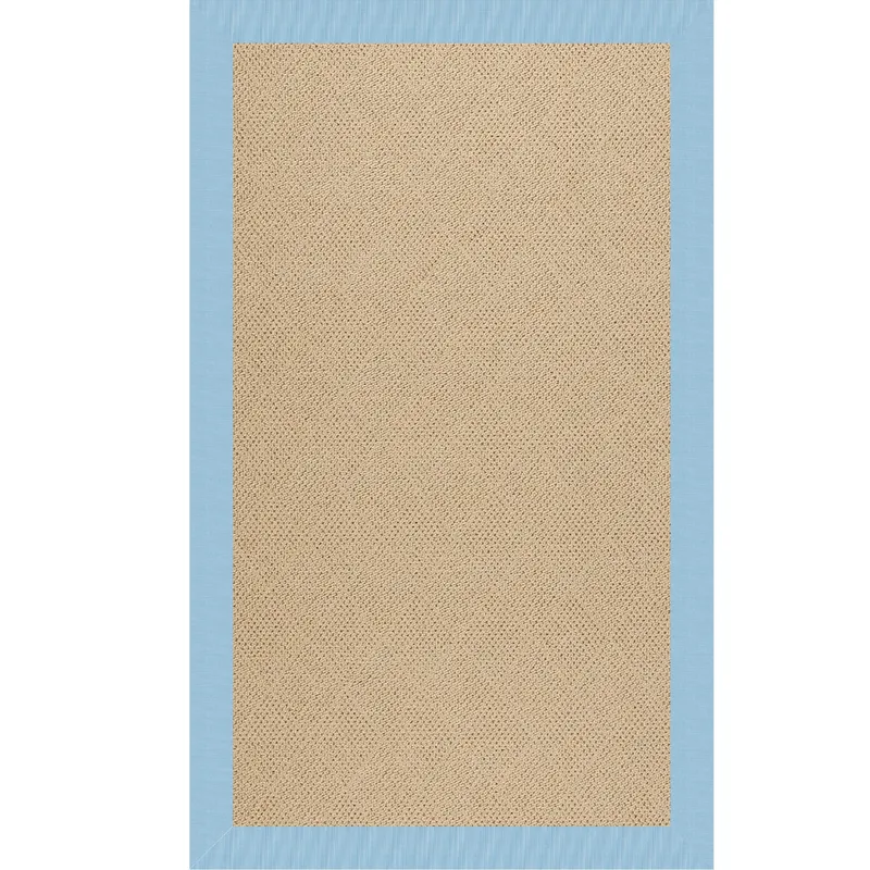 Creative Concepts-Cane Wicker Canvas Air Blue Rectangle Rug - 4\' x 4\'