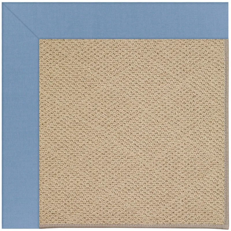 Creative Concepts-Cane Wicker Canvas Air Blue Rectangle Rug - 4\' x 4\'