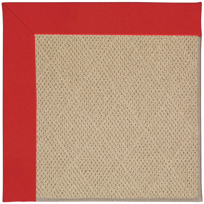 Creative Concepts-Cane Wicker Canvas Jockey Red Runner Rug - 2\'6\" x 10\'6\"